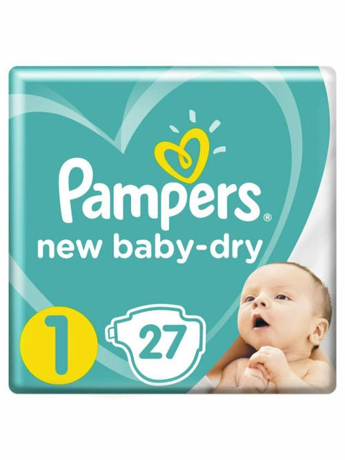Подгузники Памперс Pampers 1 New Baby Dry (2-5кг) Подгузники 27 шт.
