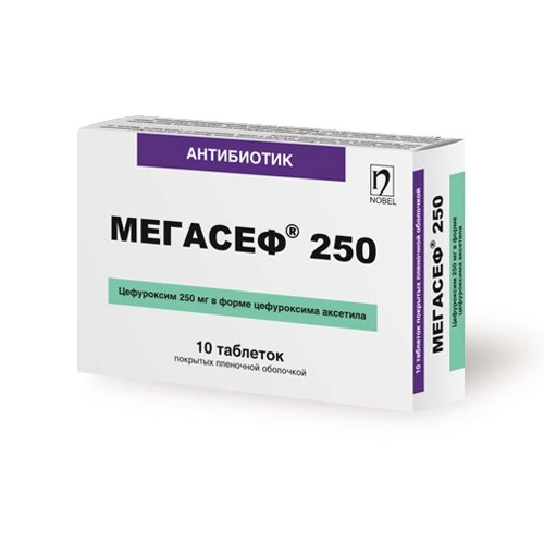 Мегасеф Таблетки 250мг 10 шт.