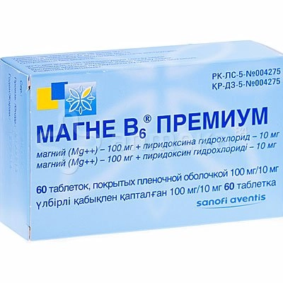 Магне В6 Премиум Таблетки 100мг/10мг 60 шт.
