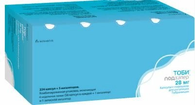 Тоби Подхалер Порошок для ингаляций 28мг 224 шт.
